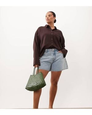 ASOS Curve Camicia Da Mare Trasparente - Marrone