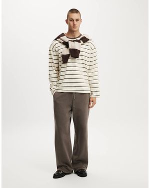 Cotton On Super Baggy Track Pant - Natural