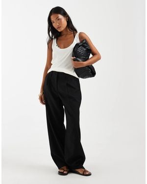 ASOS Petite Arch Barrel Pants - White