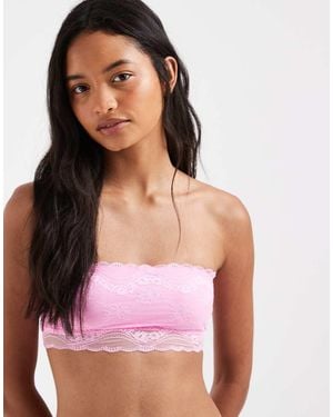 Free People Sujetador Bandeau Spring Fever En Tonos-Rosa - Morado