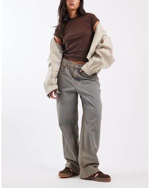 Collusion X001 Antifit Mid Rise Jeans - Gray