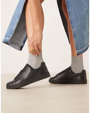 ASOS Delta Lace Up Sneakers - Black
