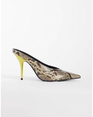 ASOS Prism Stiletto Muiltjes Met Hoge Hak - Wit