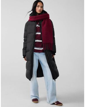 Stradivarius Long Down Puffer Coat - Red