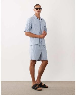 ARKET Co-ord Pure Cotton Lounge Short - Blue