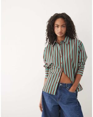 ASOS Oversized Wide Cuff Shirt - Multicolor