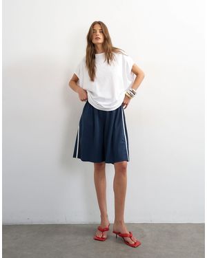 TOPSHOP Sport Stripe Detail Shorts - Blue