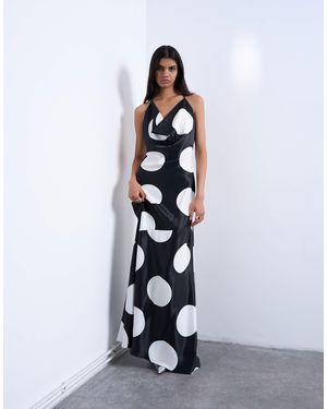 TOPSHOP Occasion Mixed Fabric Cowl Neck Dress in White | Lyst TOPSHOP Occasion Mixed Fabric Cowl Neck Dress in White | Lyst