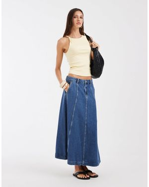 Vero Moda Jeans-maxirock - Blau