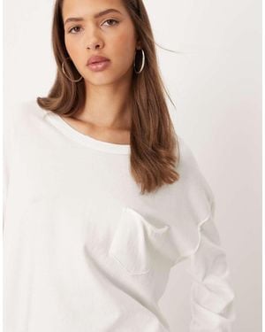 Free People Fade Into You Pocket Detail Long Sleeve T-shirt - Natural