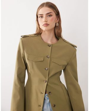 ASOS Cinch Waist Jacket - Green