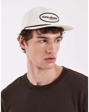 SELECTED Gorra Color Crema Amour De X Hotel-Blanco - Negro