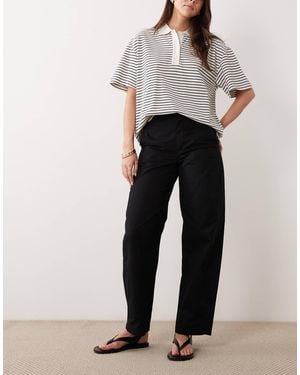 Jdy High Waist Barrel Leg Pants - Gray