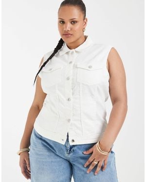 ONLY Denim Gilet - White
