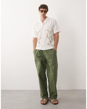 Stan Ray Elasticated Waist baggy Trousers - Green