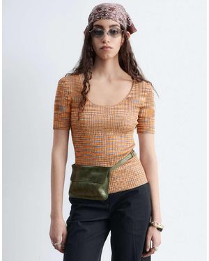 & Other Stories Short Sleeve Knit Top - Blue