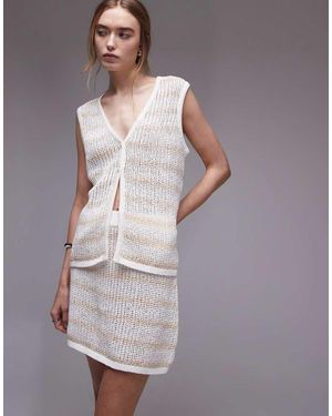 Rhythm Sol Stripe Longline Knit Vest Co-ord - Grey