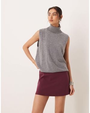ASOS Co-ord Ponte Micro Skort - Purple