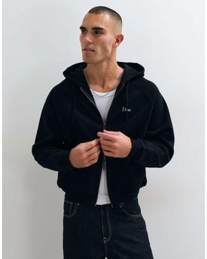 Dime Heavyweight Classic Small Logo Double Zip Hoodie - Blue
