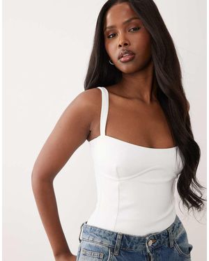 GOOD AMERICAN Sweetheart Tank Bodysuit - Brown