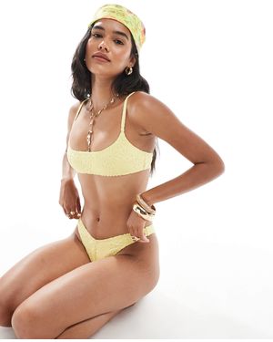 Miss Selfridge – frottee-bikinioberteil - Weiß