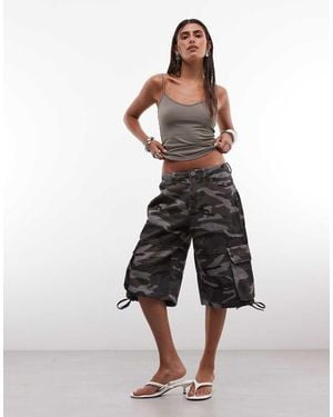 Liquor N Poker Pantaloncini Cargo Larghi Mimetici - Multicolore