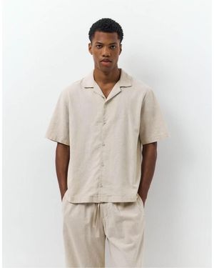 Pull&Bear Camicia A Maniche Corte - Neutro