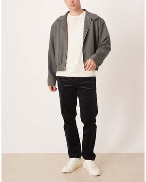 Mango Tapered Cord Trousers - Blue