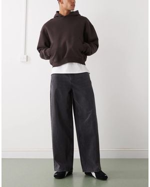 Collusion X003 Wide Leg Mid Rise Jeans - Black