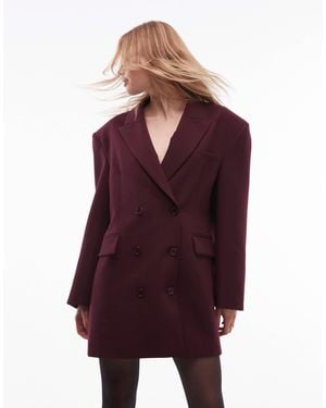 ASOS Robe blazer habillée à double boutonnage - prune - Violet