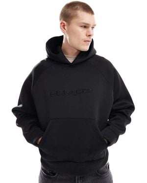 Bershka Boxy Fit Premium Hoodie - Black