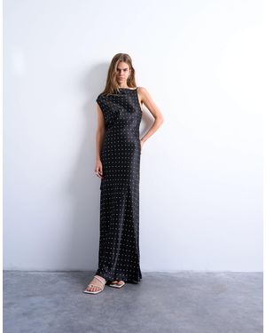TOPSHOP – gepunktetes midikleid - Weiß
