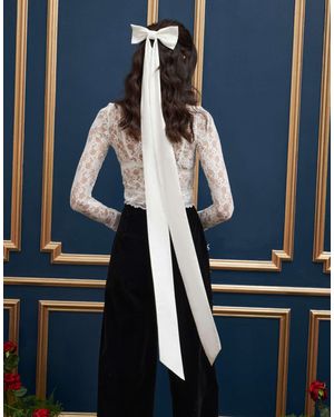 Sister Jane Dream Long Maxi Bow Hairclip - Blue