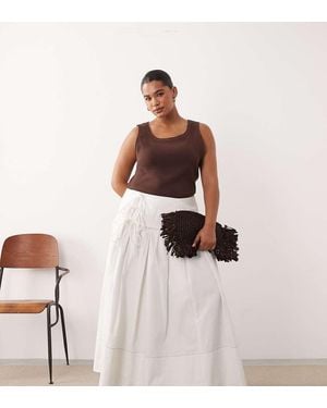 ARRANGE Curve Tie Front Wrap Maxi Skirt - Pink