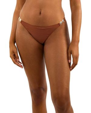Wolf & Whistle Morgan Glitter Mix & Match Tanga Bikini Bottoms - Brown