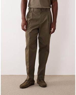 Mango Cotton Tailored Trouser - Brown