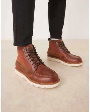 Timberland – mid – wasserdichte schnürstiefel aus vollnarbenleder - Braun