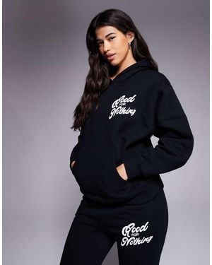 Good For Nothing Relaxed Hoodie - Blue