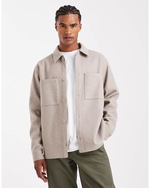 Jack & Jones Brushed Overshirt - Natural