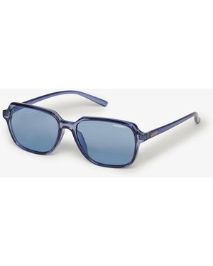 Superdry – eckige oversize-sonnenbrille - Blau
