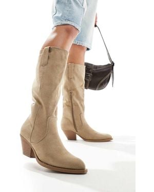 Truffle Collection Heeled Western Boots - White