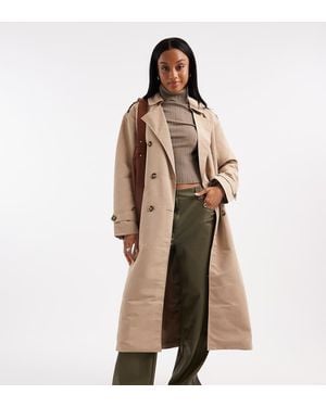 Vero Moda Gabardina Larga Color Piedra Con Cinturón De -Neutro - Marrón
