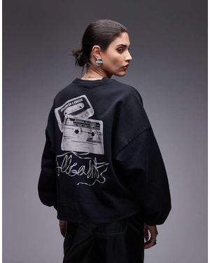 AllSaints Sudadera Negra Lila Reel De -Negro - Azul