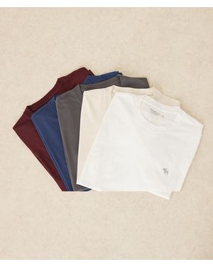 Abercrombie & Fitch Set Van 5 T-Shirts Met Icoonlogo En Korte Mouwen - Blauw