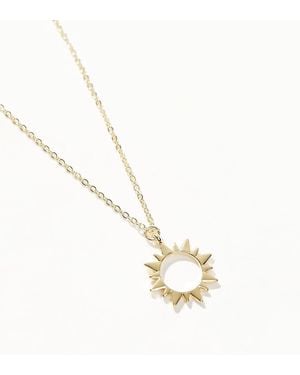 Pieces Collana Con Pendente A Forma Di Sole - Bianco