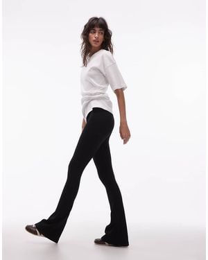 ASOS Seamless Ribbed Flare Legging - White