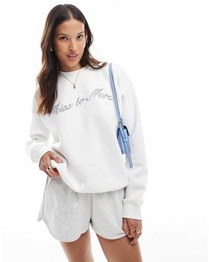 Six Stories Miss To Mrs Sweatshirt - White