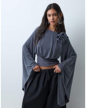 ASOS Blusa Drappeggiata Con Corpetto E Vita Stretta
