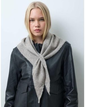 Mango Knitted Neck Scarf - Grey