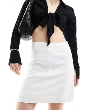 SELECTED Femme Linen Touch Skirt - White